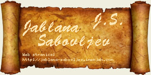Jablana Sabovljev vizit kartica